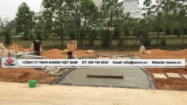 Bia mộ phong cách Nhật bằng đá granite
