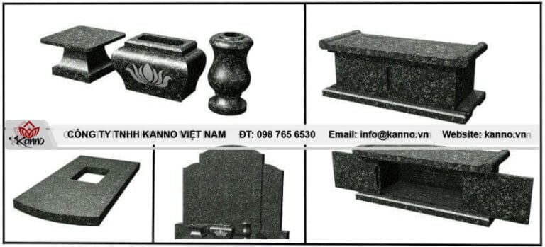 Hình ảnh Mộ đá hoa cương nguyên khối dành cho thổ táng - KVD4 - Kanno Việt Nam