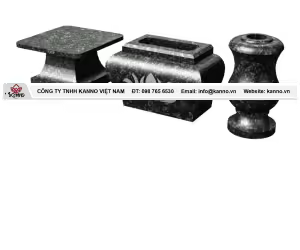 Hình ảnh Bộ phụ kiện đồ thờ cúng bằng đá hoa cương nguyên khối K1 - Kanno Việt Nam