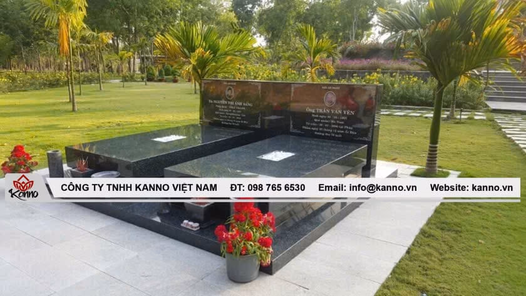 Mộ Đá Đôi Granite – Thiết Kế Trang Trọng Cho Ông Bà, Cha Mẹ
