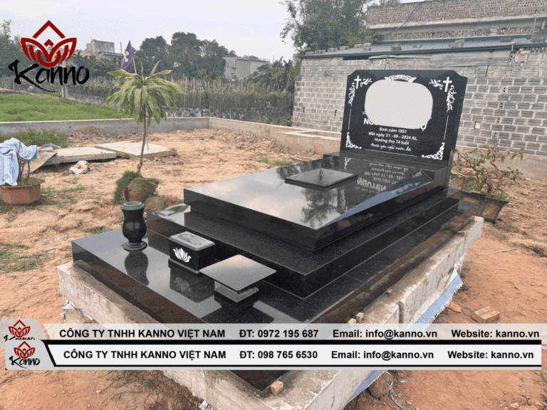 Hình ảnh Hoàn Thiện Mộ Đá Hoa Cương Đen Ấn Độ Tại Hà Nam - Tâm Huyết Từ Đội Ngũ Kanno Việt - Kanno Việt Nam