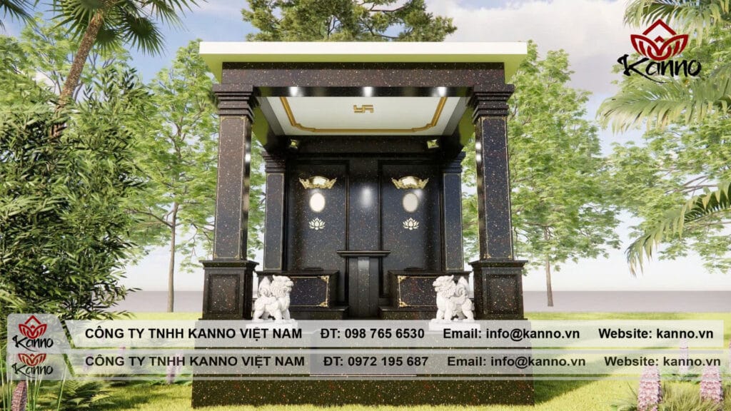 Hình ảnh Nhà mồ ốp đá đen Ấn Độ trọn gói tại Hóc Môn - Kanno Việt Nam - Kanno Việt Nam