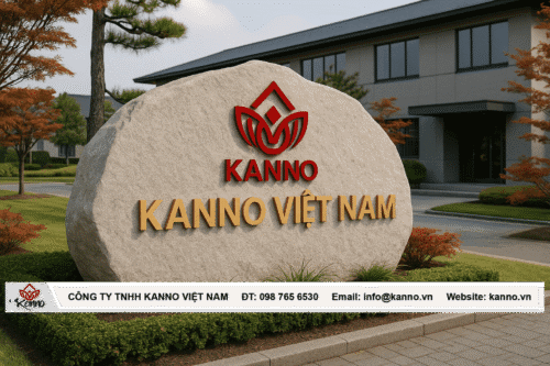 Thi công bảng hiệu đá công ty Chất lượng Nhật Bản Kanno Việt Nam