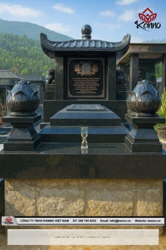 Thiết kế mộ granite phong cách truyền thống sang trọng