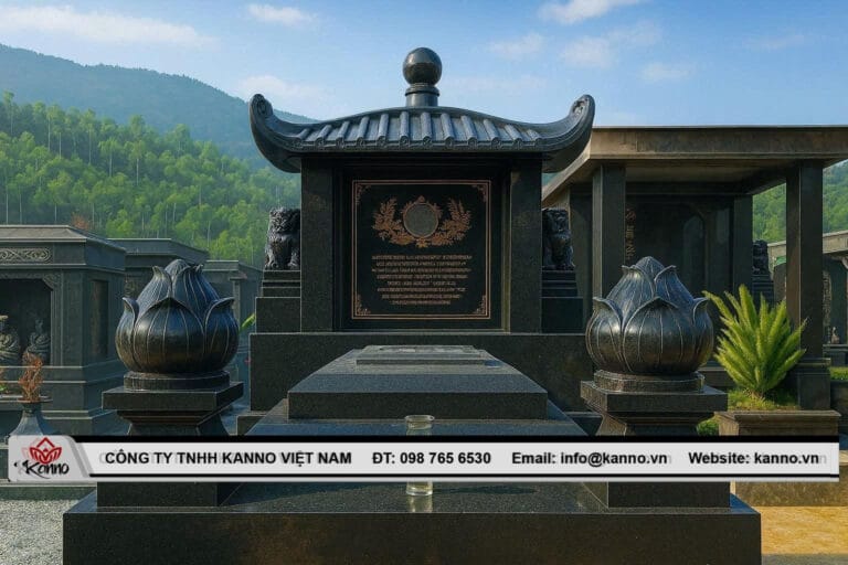 Hình ảnh Thiết kế mộ granite phong cách truyền thống sang trọng - Kanno Việt Nam