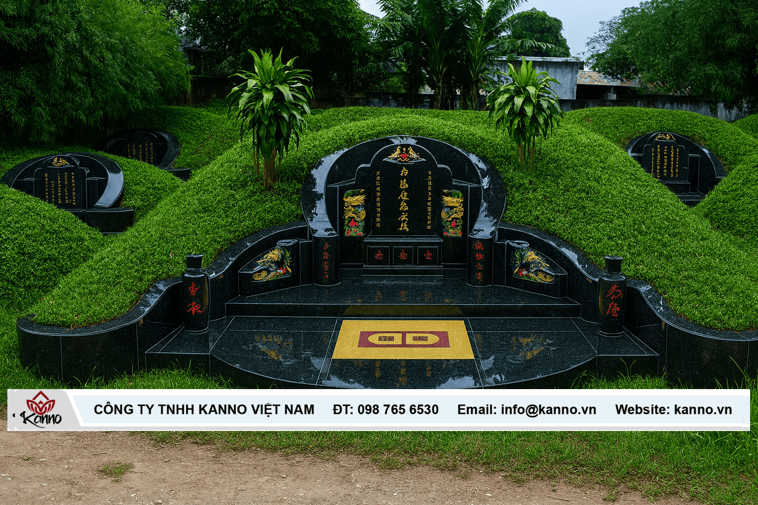 Mộ người Hoa đá granite đen – Sang trọng và hợp phong thủy Mộ người Hoa đá granite đen Hình ảnh: Mộ người Hoa bằng đá granite đen