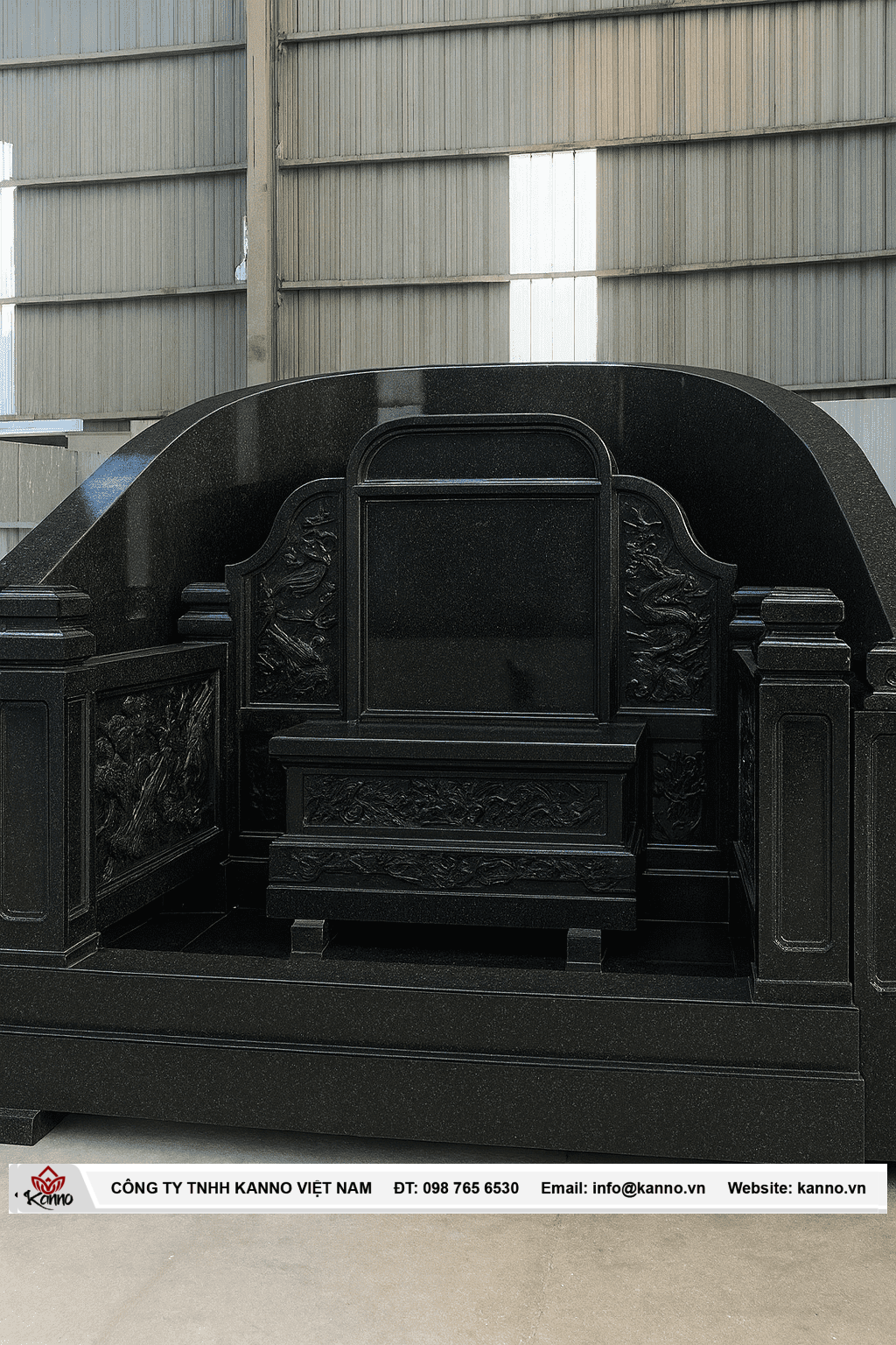Mộ người Hoa đá granite đen – Sang trọng và hợp phong thủy Mộ người Hoa đá granite đen Mộ người Hoa đá granite đen