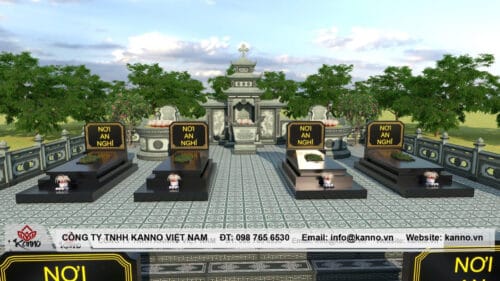 Khuôn viên gia tộc đá granite đen Ấn Độ