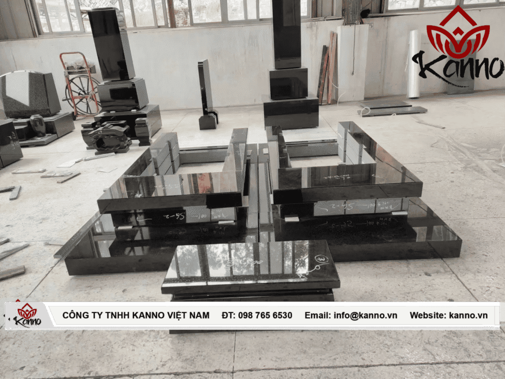 Hình ảnh Mộ đá granite đen tại Hà Nội - Kanno Việt Nam