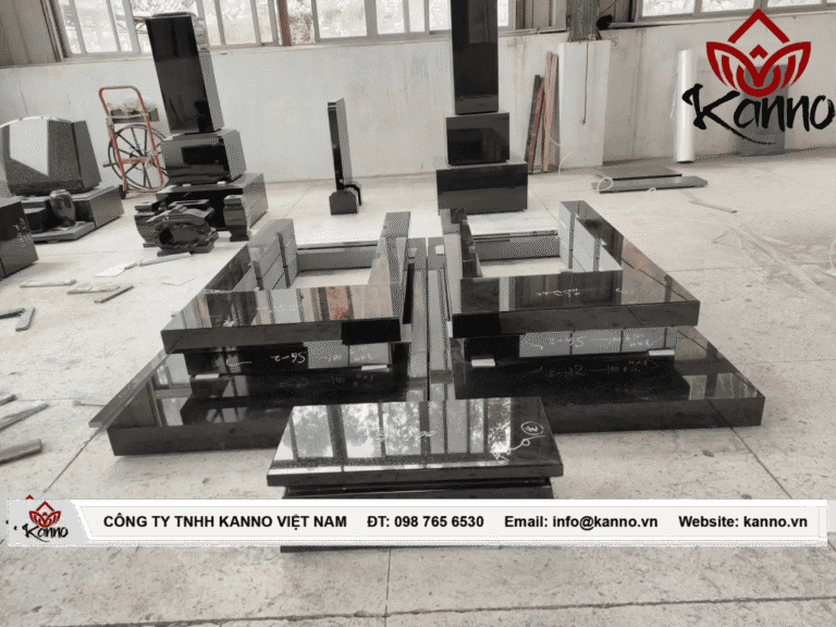 Hình ảnh Mộ đá granite đen tại Hà Nội - Kanno Việt Nam