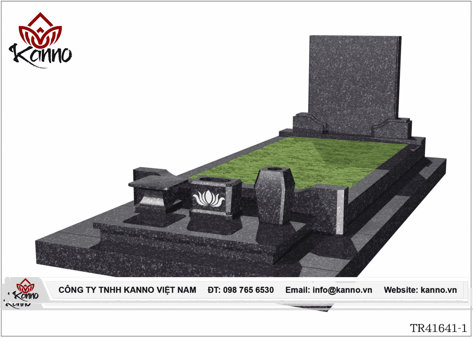 Solid Granite Burial Grave – TR41641 TR41641 granite grave TR41641 solid granite grave in dark green-black