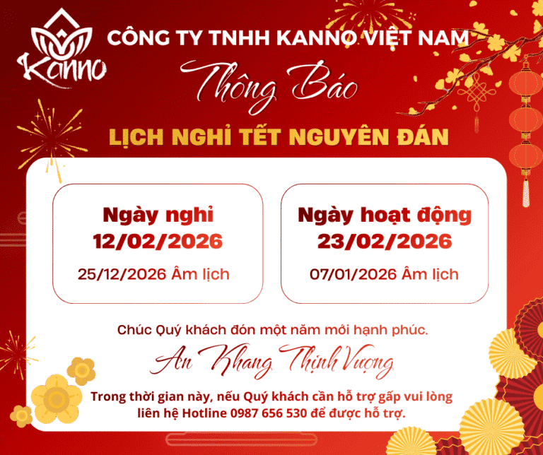 Hình ảnh Thông Báo Nghỉ Tết Nguyên Đán Bính Ngọ 2026 - Kanno Việt Nam