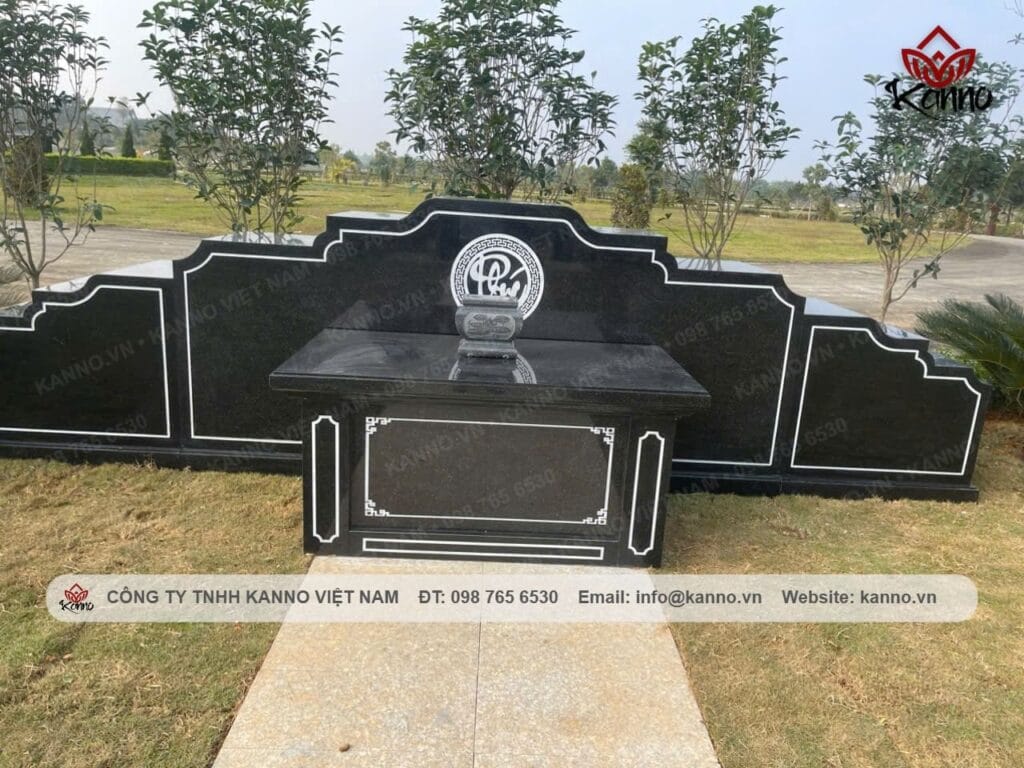 Hình ảnh Hoàn thiện công trình cuốn thư - bình phong - bàn lễ đá đen Ấn Độ tại Thiên Đức - Kanno Việt Nam