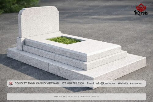 Hình ảnh Mộ đá nguyên khối Trắng Phù Mỹ - Kanno Việt Nam