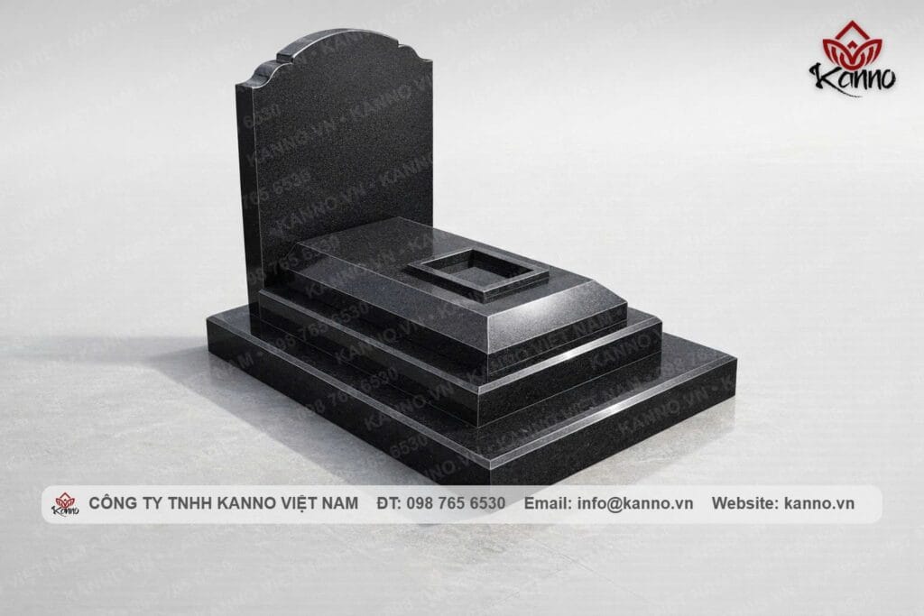 Stepped Granite Memorials – Three-Tier Designs & Selection stepped granite memorials Hình ảnh Mộ đá hoa cương tam cấp thiết kế đơn giản KN01 - Kanno Việt Nam