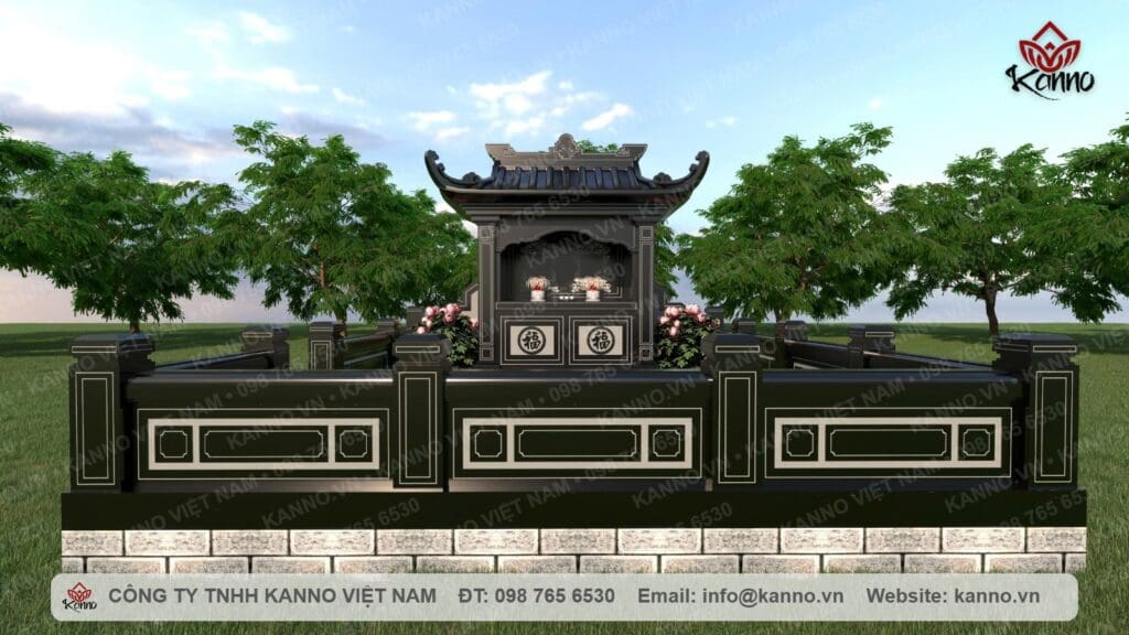 Hình ảnh Lăng mộ gia tộc diện tích nhỏ Đá granite cao cấp - Kanno Việt Nam