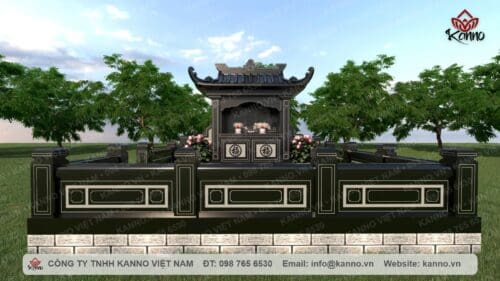 Hình ảnh Lăng mộ gia tộc diện tích nhỏ Đá granite cao cấp - Kanno Việt Nam