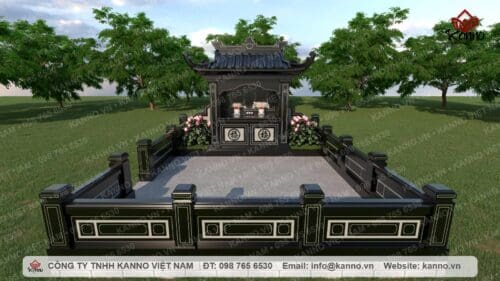 Thiết kế 3D Lăng mộ gia tộc diện tích nhỏ - Kanno Việt Nam