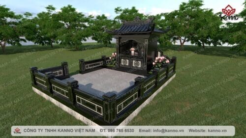 Hình ảnh Lăng mộ gia tộc diện tích nhỏ Đá granite cao cấp - Kanno Việt Nam