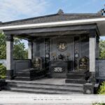 Hình ảnh Nhà Mồ Đá Granite 2 Mộ Đối Xứng Mái Nhật - MN03 - Kanno Việt Nam