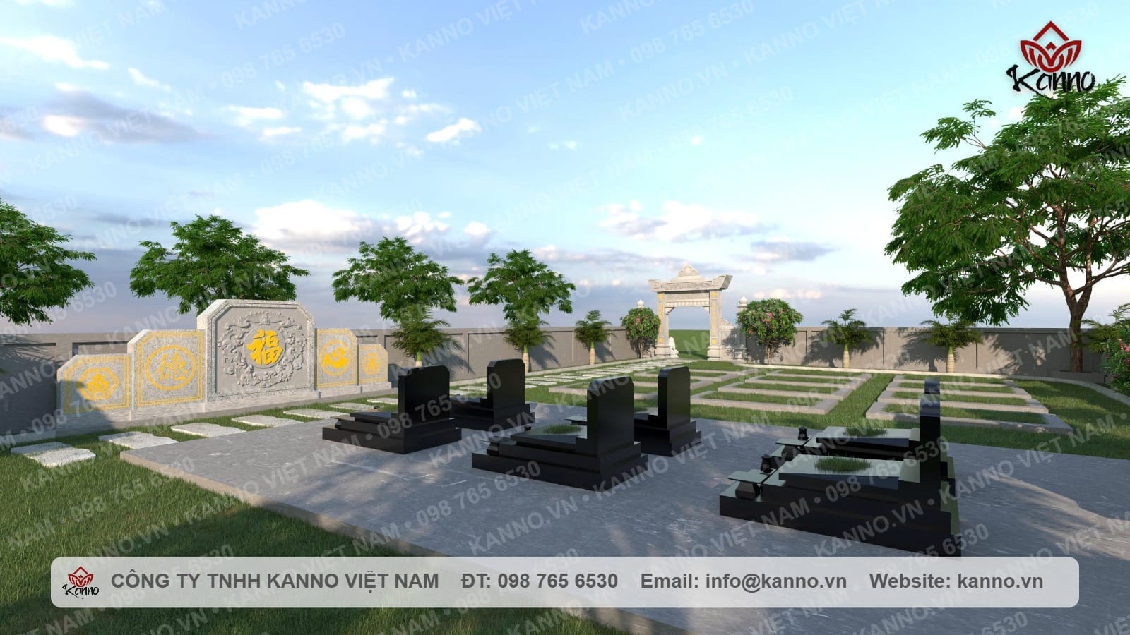 Mộ Đá Granite Tam Cấp – Mẫu Đẹp, Kích Thước & Cách Chọn mộ đá granite tam cấp Mộ đá granite cao cấp KANNO hệ tam cấp