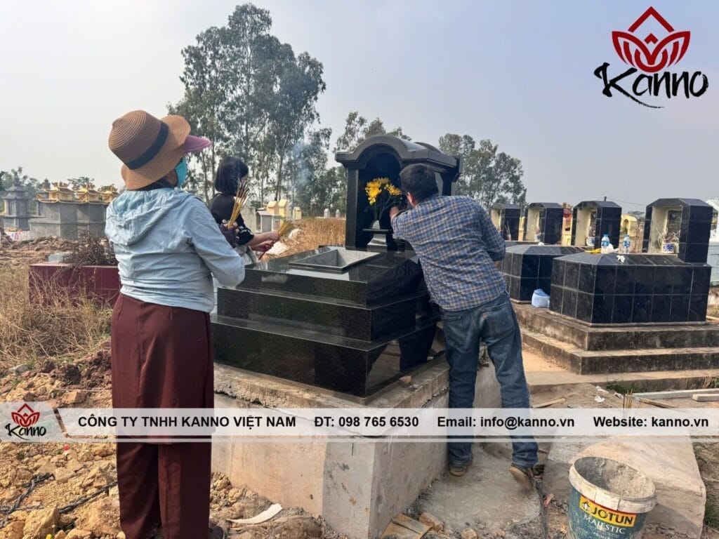 Hình ảnh Làm mộ đá hoa cương trọn gói gồm những hạng mục nào? - Kanno Việt Nam