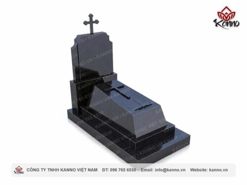 Mộ đá Granite nguyên khối công giáo - KNC04