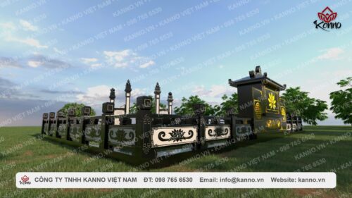 Hàng rào bằng đá granite đen Ấn Độ - KNLC02
