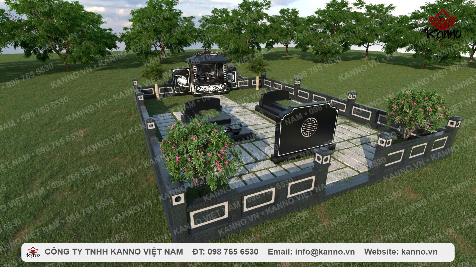 KV01 Two-Grave Indian Black Granite Family Memorial Plot | KANNO Two-Grave Indian Black Granite Family Memorial Plot KV01 Two-Grave Indian Black Granite Family Memorial Plot