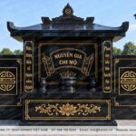 Lăng mộ đá granite đen Ấn Độ đẹp – Chuẩn chất lượng thi công Kanno Việt Nam