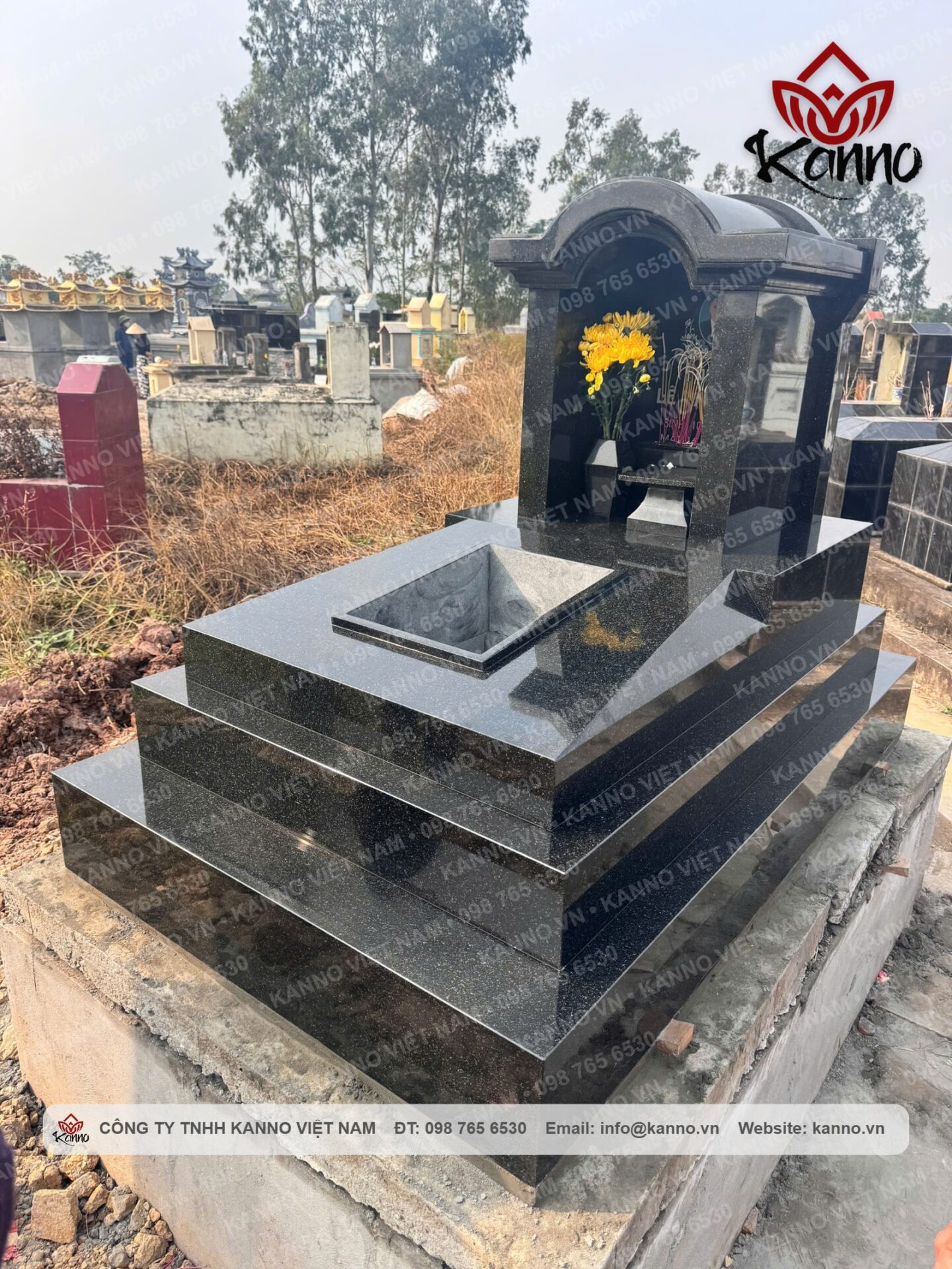 Mộ Đá Granite Thổ Táng (Nhất Táng) – Mẫu & Kích Thước mộ đá granite thổ táng