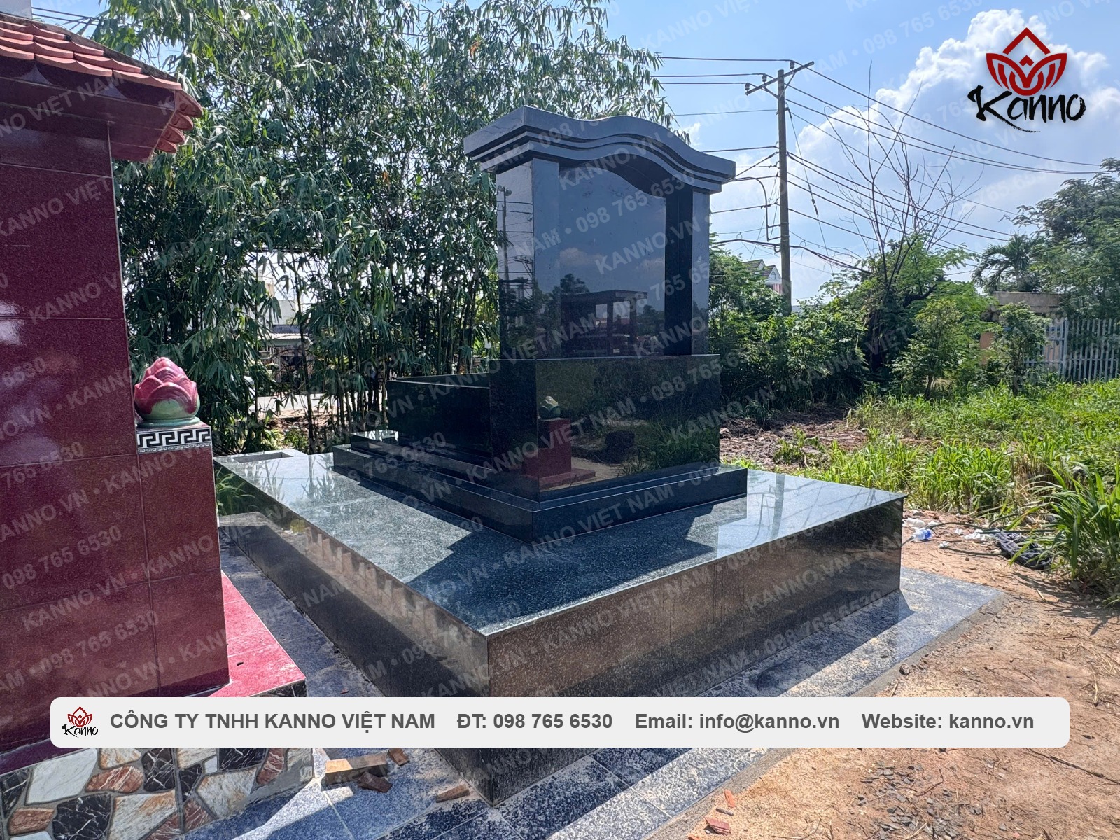 Bàn giao công trình mộ đá Granite xanh Ấn Độ tại Củ Chi