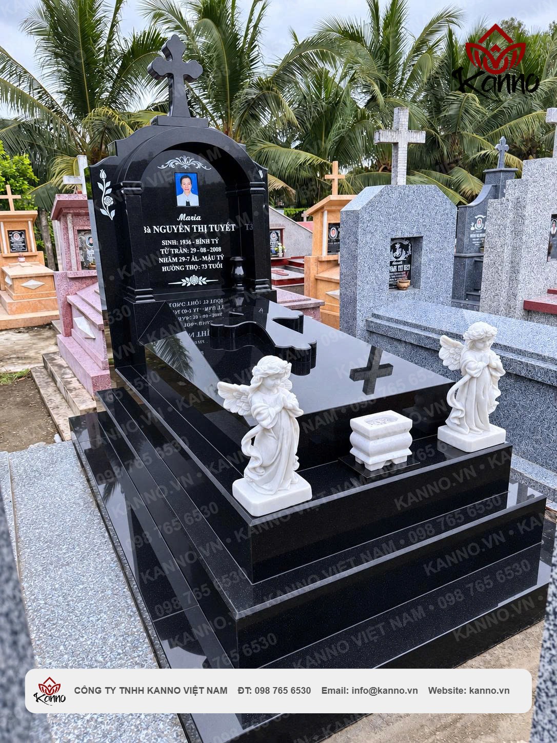 Hoàn thiện công trình mộ đá Granite Công giáo tại Vĩnh Long