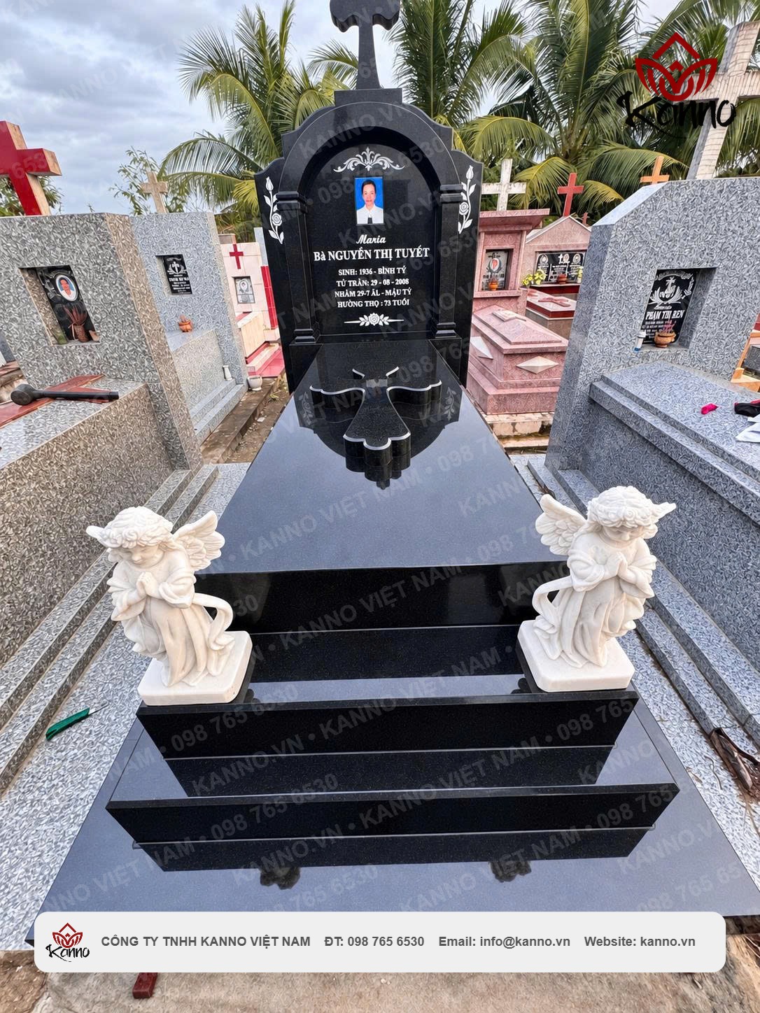 Hoàn thiện công trình mộ đá Granite Công giáo tại Vĩnh Long