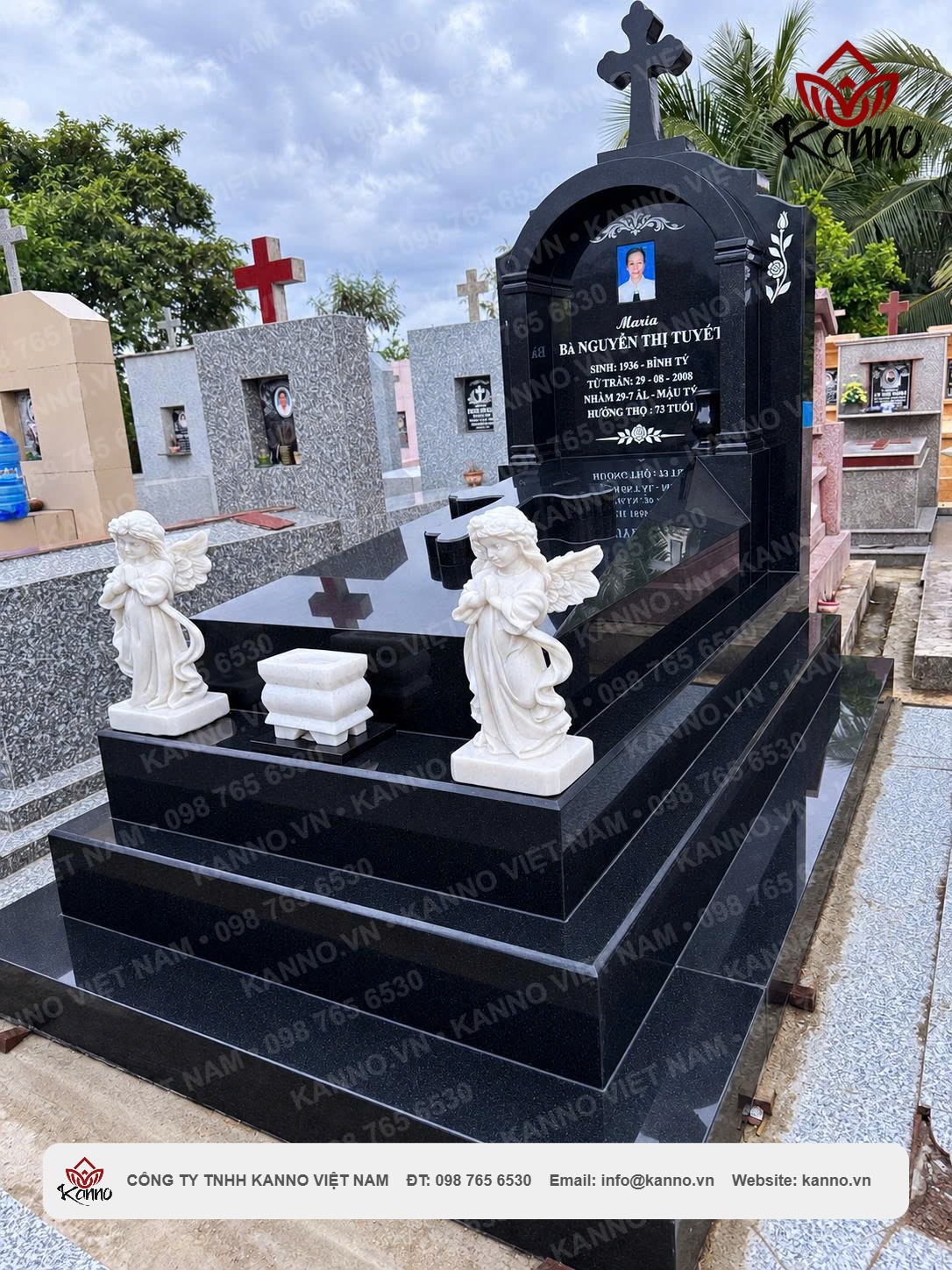 Hoàn thiện công trình mộ đá Granite Công giáo tại Vĩnh Long