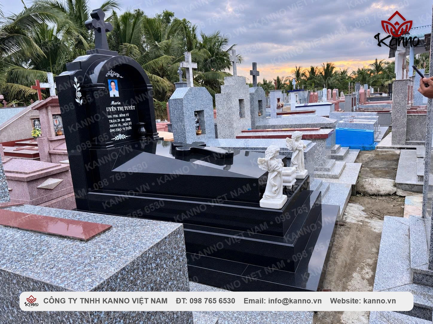 Hoàn thiện công trình mộ đá Granite Công giáo tại Vĩnh Long