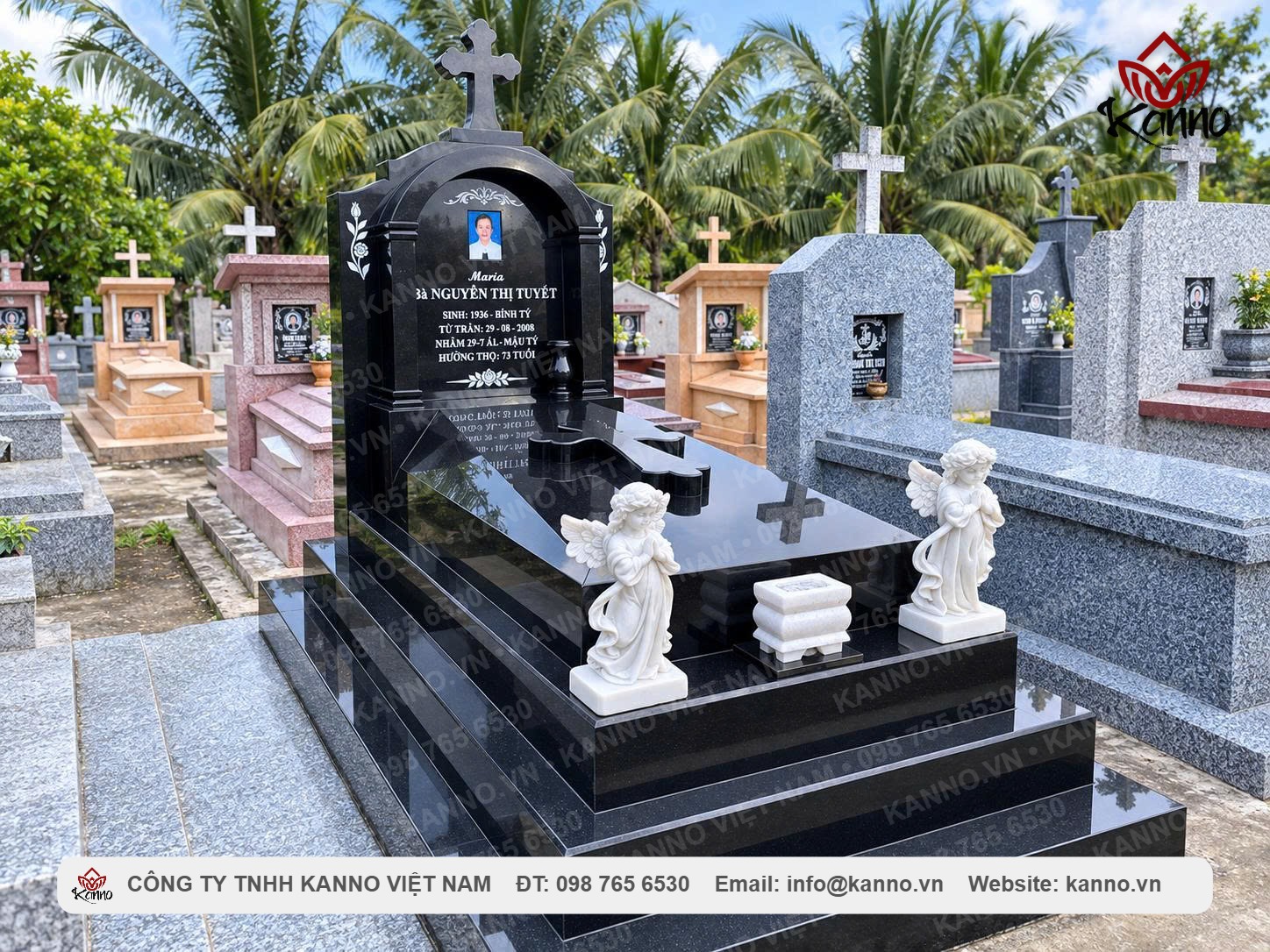 Hoàn thiện công trình mộ đá Granite Công giáo tại Vĩnh Long