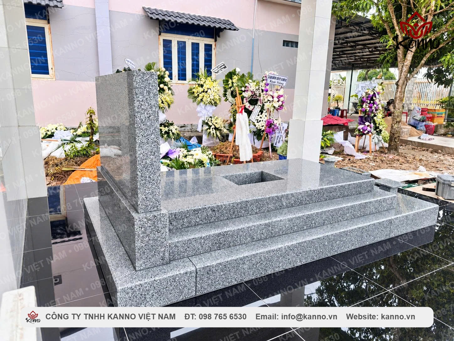 Bàn giao công trình nhà mồ kèm mộ đá trắng tại Tây Ninh