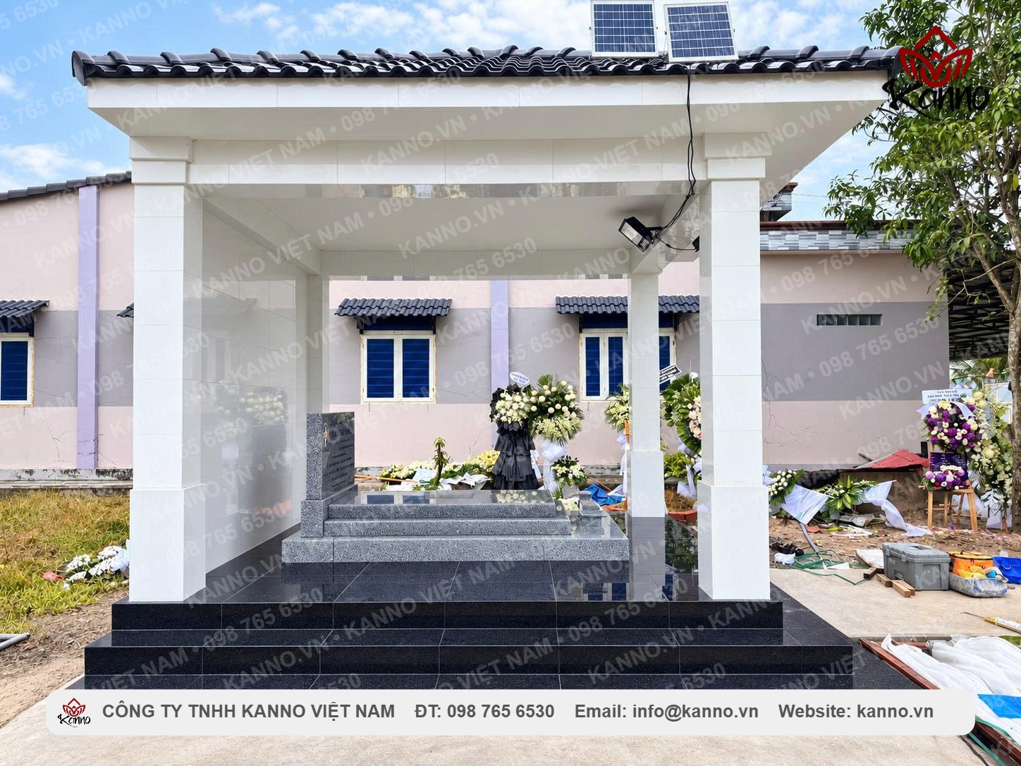 Bàn giao công trình nhà mồ kèm mộ đá trắng tại Tây Ninh