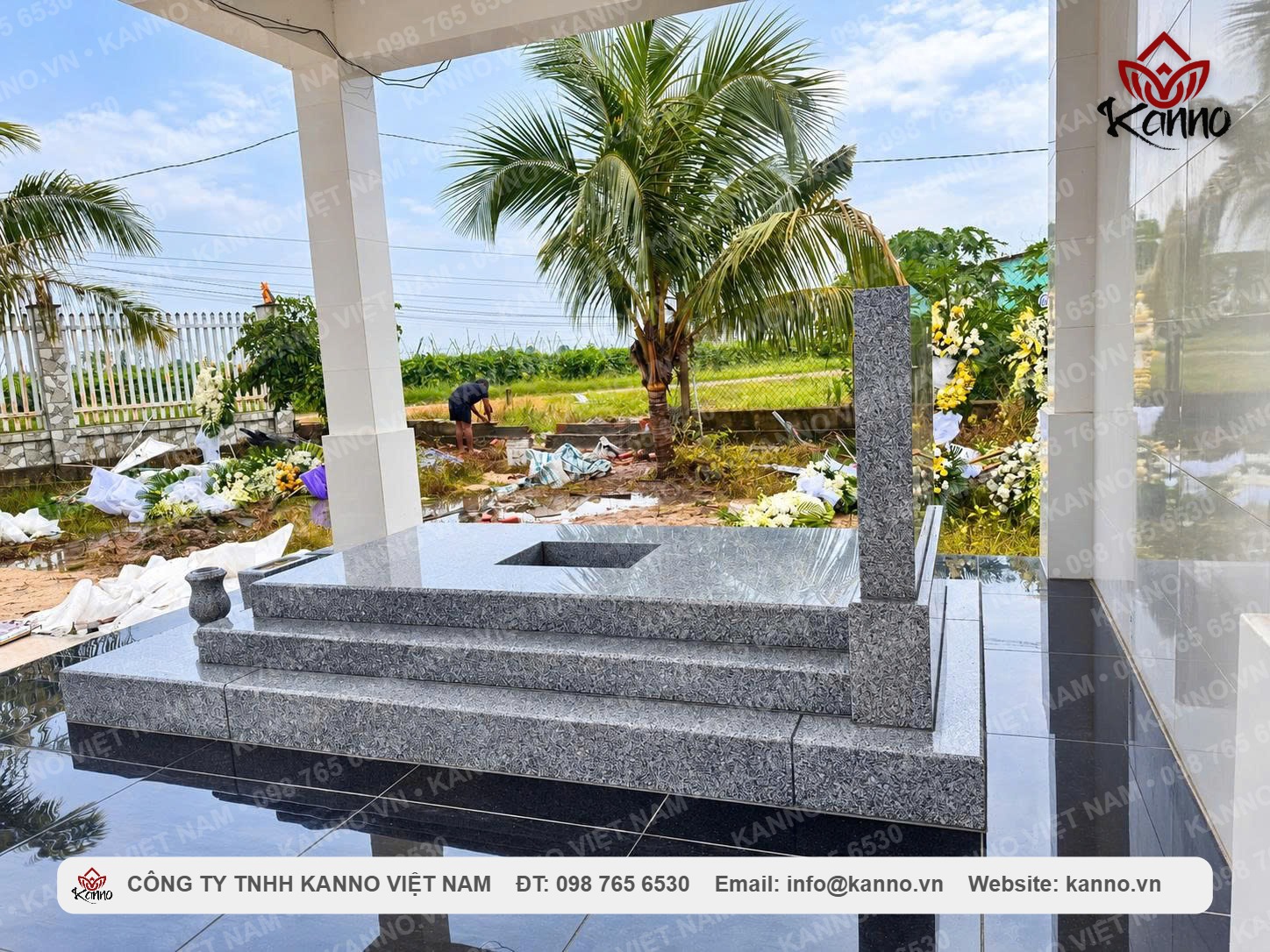 Bàn giao công trình nhà mồ kèm mộ đá trắng tại Tây Ninh