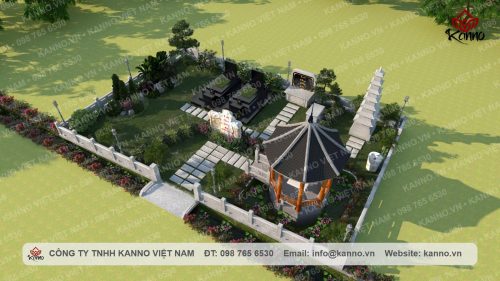 Khuôn Viên Mộ Gia Tộc Cao Cấp – Thiết Kế Cảnh Quan Sân Vườn