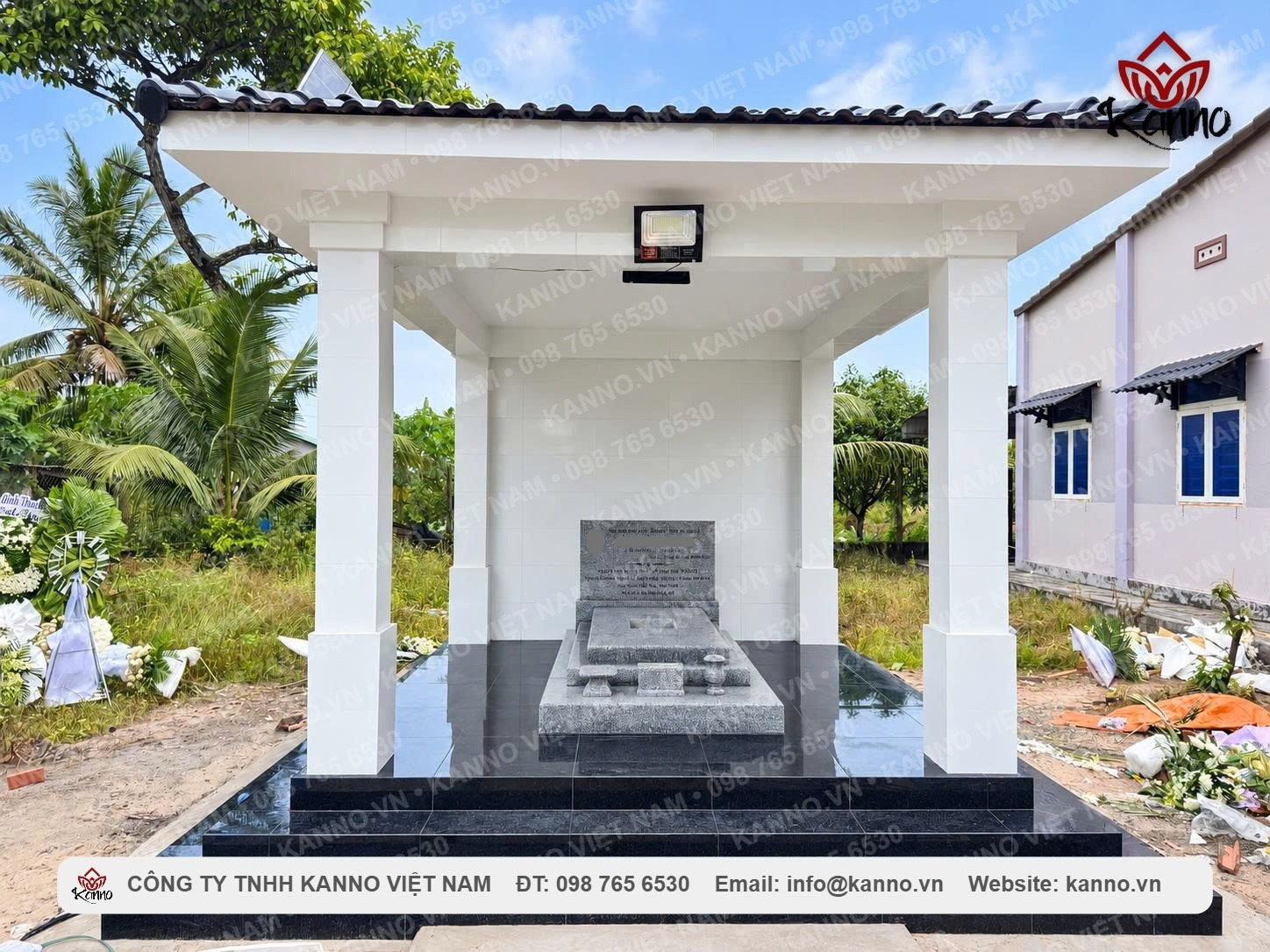 Bàn giao công trình nhà mồ kèm mộ đá trắng tại Tây Ninh