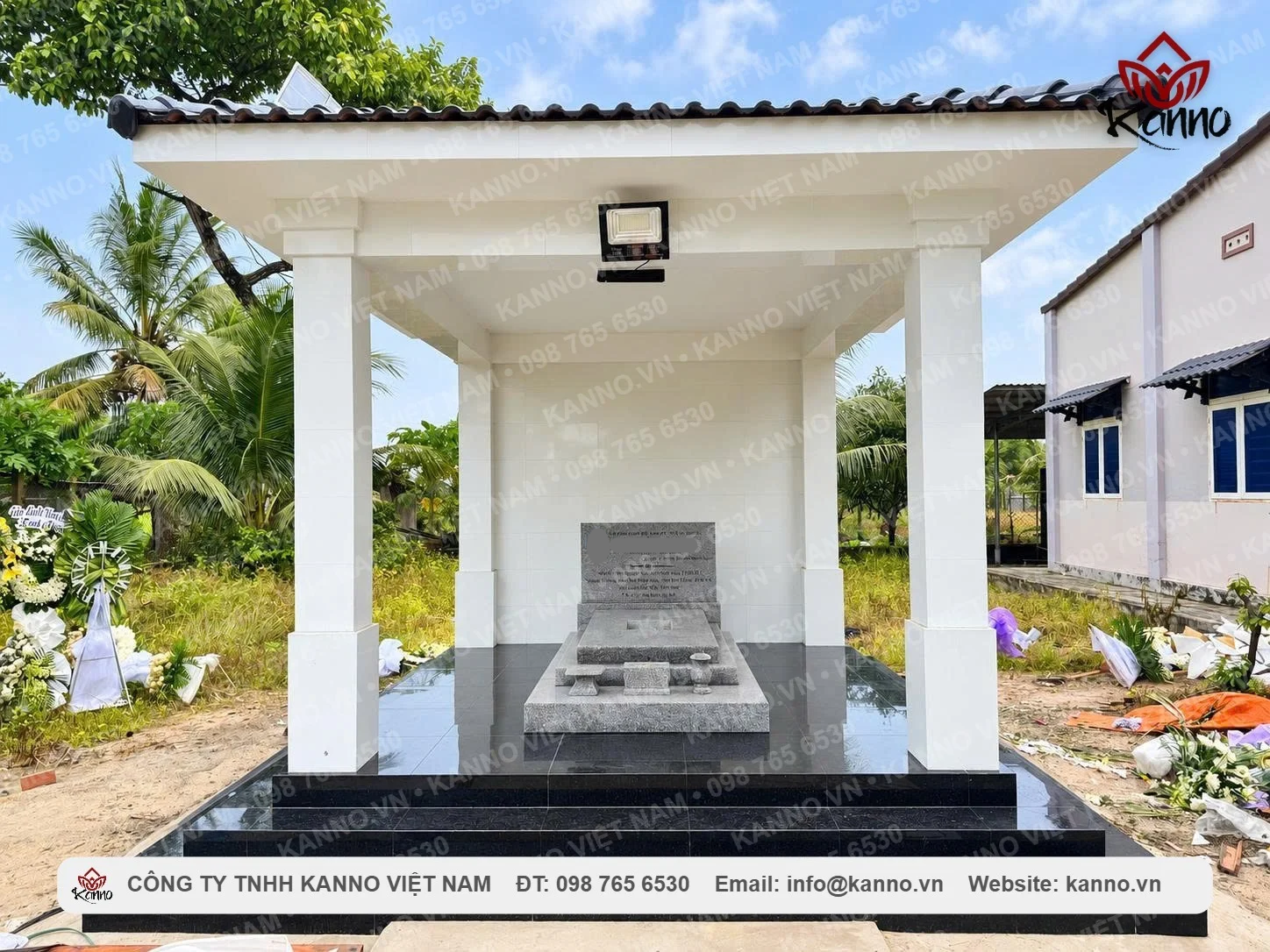 Bàn giao công trình nhà mồ kèm mộ đá trắng tại Tây Ninh
